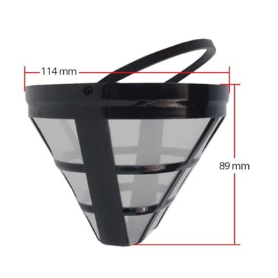 Kahve Makinesi Filtresi – Arçlik, Bko, Vstel, Snbo ile Uyumlu | Ağız Genişliği: 114mm, Dikey Uzunluk: 89mm Filtre Süzgeci