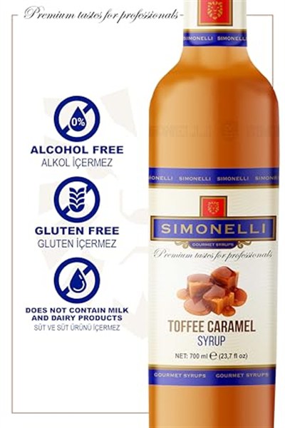 Kahve Ve Kokteyl Şurubu Toffee Karamel Aromalı 700 ml Pompa Hediyeli