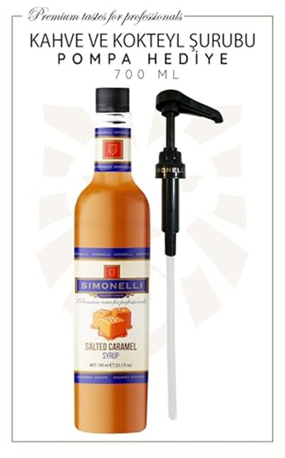 Kahve Ve Kokteyl Şurubu Tuzlu Karamel Aromalı 700 ml Pompa