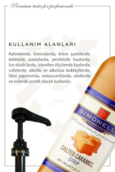 Kahve Ve Kokteyl Şurubu Tuzlu Karamel Aromalı 700 ml Pompa