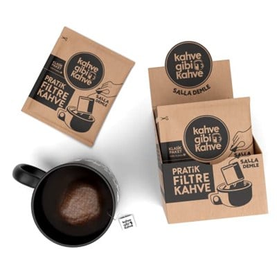 Kahvegibikahve Taptaze Pratik Filtre Kahve Sallama - 10lu Klasik Paket