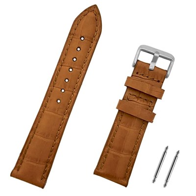 Kahverengi Taba Kroko Hakiki Deri Saat Kordonu Kayış 18-20-22-24mm