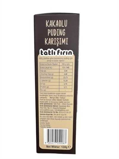Kakaolu Puding Karışımı