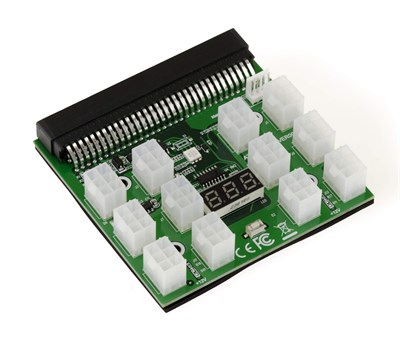KALEA-INFORMATIQUE HP güç kaynakları için 1200w 750w Breakout Board - 12 P6 bağlantı noktası - gerilim göstergesi - ikinci güç kaynağı senkronizasyonlu.