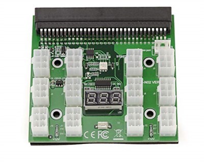KALEA-INFORMATIQUE HP güç kaynakları için 1200w 750w Breakout Board - 12 P6 bağlantı noktası - gerilim göstergesi - ikinci güç kaynağı senkronizasyonlu.