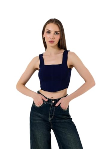 KALIN ASKILI POLİAMİD BLUZ CROP