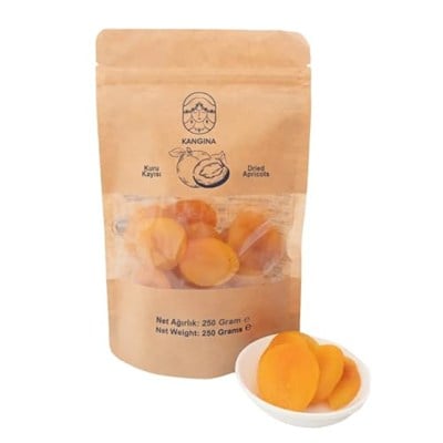 Kangina Malatya Sarı Kuru Kayısı 250g - Birinci Sınıf İri Boy,%100 Doğal ve Katkısız, Yumuşak Doku, Gurme Atıştırmalık ve Premium Lezzet