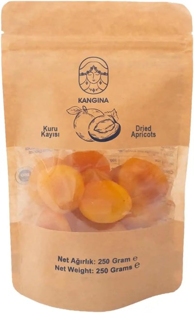 Kangina Malatya Sarı Kuru Kayısı 250g - Birinci Sınıf İri Boy,%100 Doğal ve Katkısız, Yumuşak Doku, Gurme Atıştırmalık ve Premium Lezzet