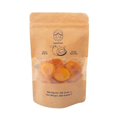 Kangina Malatya Sarı Kuru Kayısı 250g - Birinci Sınıf İri Boy,%100 Doğal ve Katkısız, Yumuşak Doku, Gurme Atıştırmalık ve Premium Lezzet