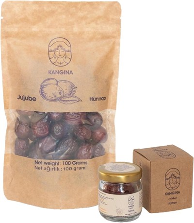 KANGINA Şifa Paketi, Super Negin Safran 5g ve Hünnap 250g, Doğal, Antioksidan, Uyku Desteği