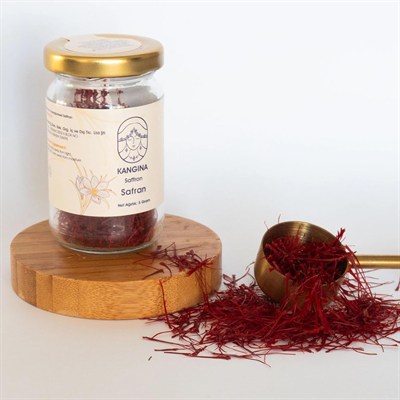 Kangina Süper Negin Safran - Ödüllü Afganistan Herat Hasadı -%100 Saf Premium A+ Kalite - Yemek ve Çay İçin Doğal Aroma (5 Gram, gram, 1)