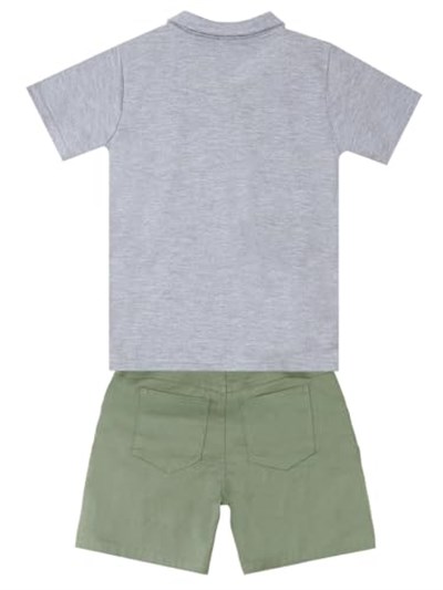 Kaplan Erkek Çocuk Polo Yaka T-shirt Şort Takım