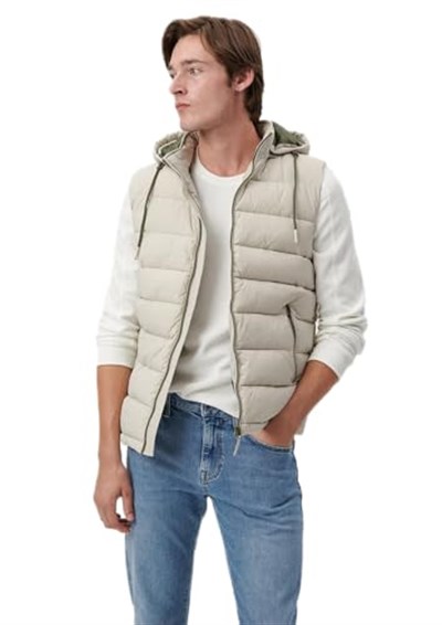 Kapüşonlu Bej Şişme Yelek Regular Fit/Normal Kesim 010442-70144