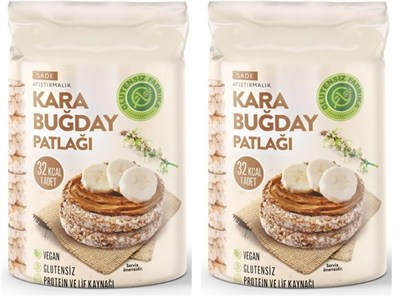 Karabuğday Patlağı Sade 1 Paket Glutensiz Vegan Sade 100 Gram (2 paketi)