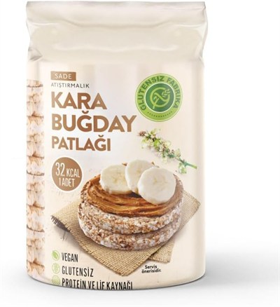 Karabuğday Patlağı Sade 1 Paket Glutensiz Vegan Sade 100 Gram
