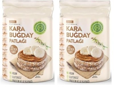 Karabuğday Patlağı Sade 1 Paket Glutensiz Vegan Sade 100 Gram (2 paketi)