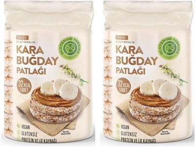 Karabuğday Patlağı Sade 1 Paket Glutensiz Vegan Sade 100 Gram (2 paketi)