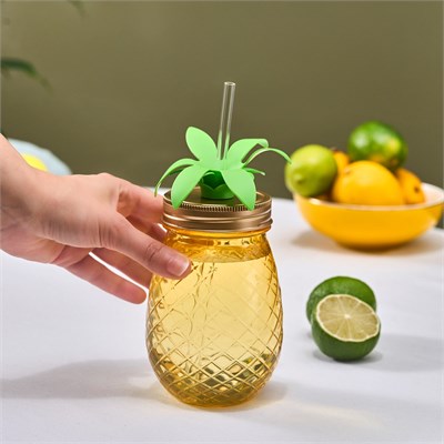 Karaca Ananas Transparent Pipetli Su Şişesi 550 Ml