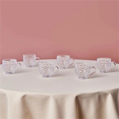 Karaca Beril 6 Kişilik Cam Çay Fincan Takımı180 Ml