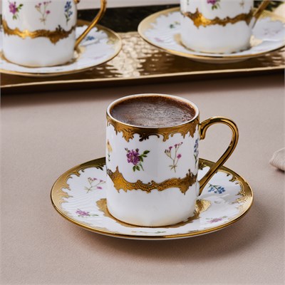 Karaca Bihter 6 Kişilik Kahve Fincan Takımı 90 ml