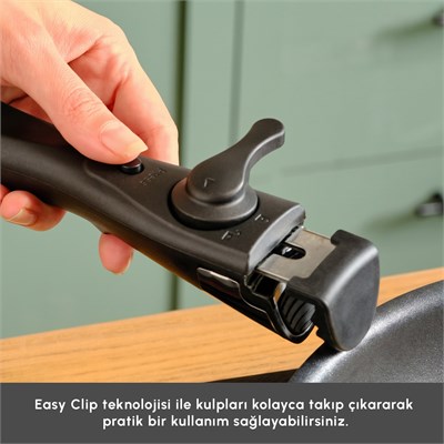 Karaca Biodiamond Easy Clip Çıkarılabilir Saplı 12 Parça Tencere ve Tava Seti