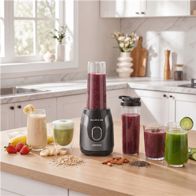 Karaca Blendfit Go Personal Kişisel Smoothie Blender Çift Hazne Rosegold 600ml & 400ml