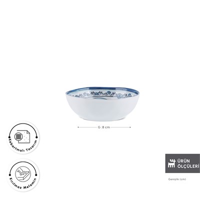 Karaca Blue Harmony Melamin Çerezlik 8 cm