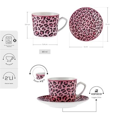 Karaca Britney 2 Kişilik Kahve Fincan Takımı 80 ml