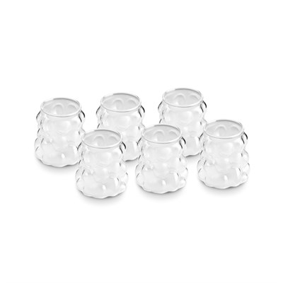 Karaca Bubble 6lı Kahve Yanı Bardağı Şeffaf 90 ml