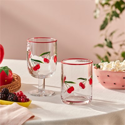Karaca Cherry Meşrubat Bardağı 420 ml Kırmızı