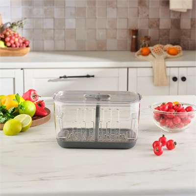 Karaca Citrina Saklama Kabı Antrasit Medium 2200 ml
