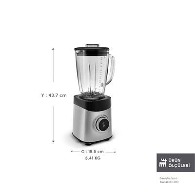 Karaca Dijital Ekran Inox Smoothie Blender Silver