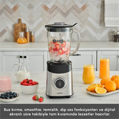 Karaca Dijital Ekran Inox Smoothie Blender Silver