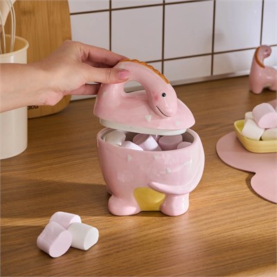 Karaca Dino Kapaklı Saklama Kabı Pembe