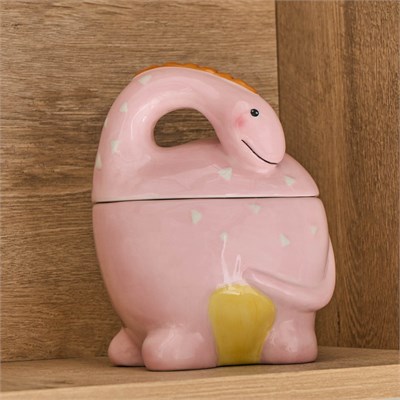 Karaca Dino Kapaklı Saklama Kabı Pembe