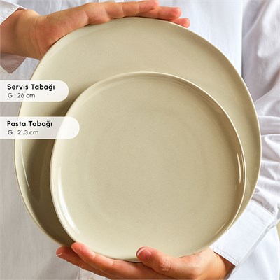 Karaca Earth Collection Cupid 38 Parça 8 Kişilik Yemek Takımı Krem