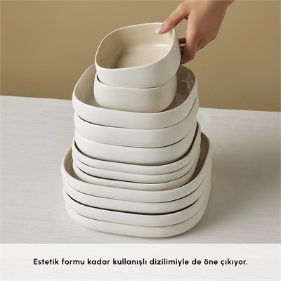 Karaca Earth Collection Cupid Beige 55 Parça 12 Kişilik Yemek Takımı