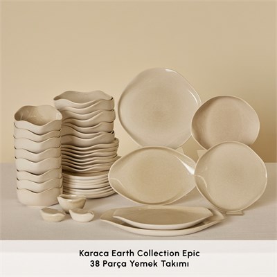 Karaca Earth Collection Epic 38 Parça 8 Kişilik Yemek Takımı