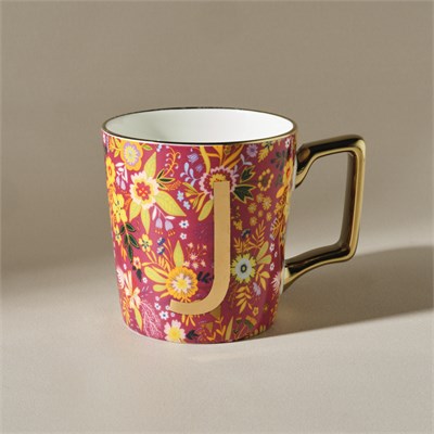 Karaca Flower J Harfli Kupa 350 ml