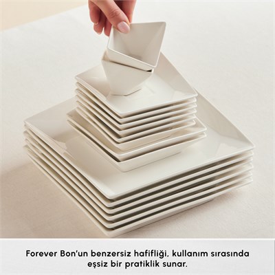 Karaca Forever Bone Origami 26 Parça 6 Kişilik Kahvaltı Takımı