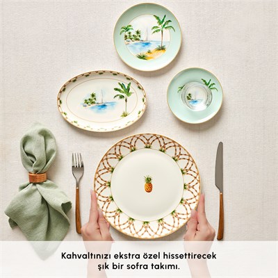 Karaca Forever Bone Pinello 26 Parça 6 Kişilik Kahvaltı Takımı