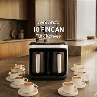 Karaca Hatır Hüp Düet Aroma İkili 10 Fincan Kapasiteli Türk Kahve Makinesi Imperial Red