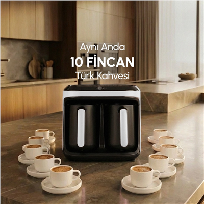 Karaca Hatır Hüp Düet Aroma İkili 10 Fincan Kapasiteli Türk Kahve Makinesi Imperial Red