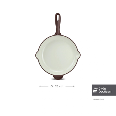 Karaca Heritage Demir Döküm Emayeli Tava 26 cm