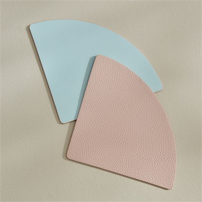 Karaca Home 2li Bardak Altlığı Set 11x11 cm Pembe Mavi