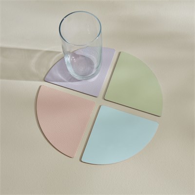 Karaca Home 2li Bardak Altlığı Set 11x11 cm Pembe Mavi
