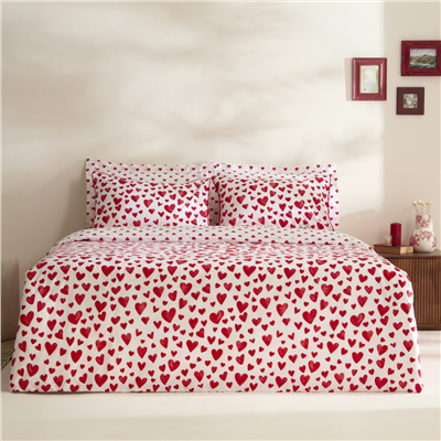 Karaca Home Amour Bliss Kalp Desenli %100 Pamuk Nevresim Takımı