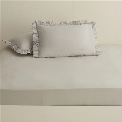 Karaca Home Basic %100 Pamuk Çift Kişilik Düz Çarşaf Adaçayı