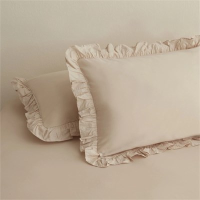 Karaca Home Basic 2li Fırfırlı Yastık Kılıfı Adaçayı