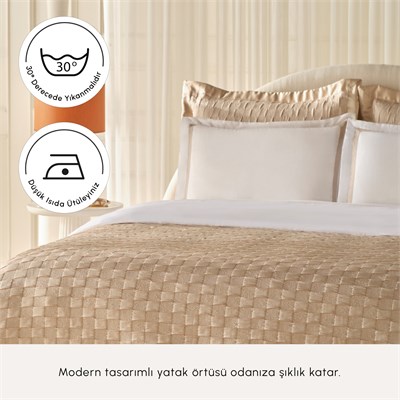 Karaca Home Bride Carina 80 Tel %100 Pamuk 8 Parça Evlilik Paketi Gold